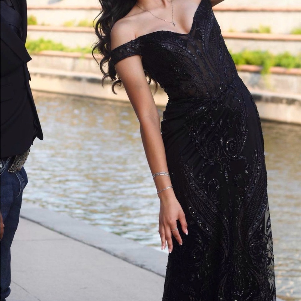 Elegant Black Off-Shoulder Dress